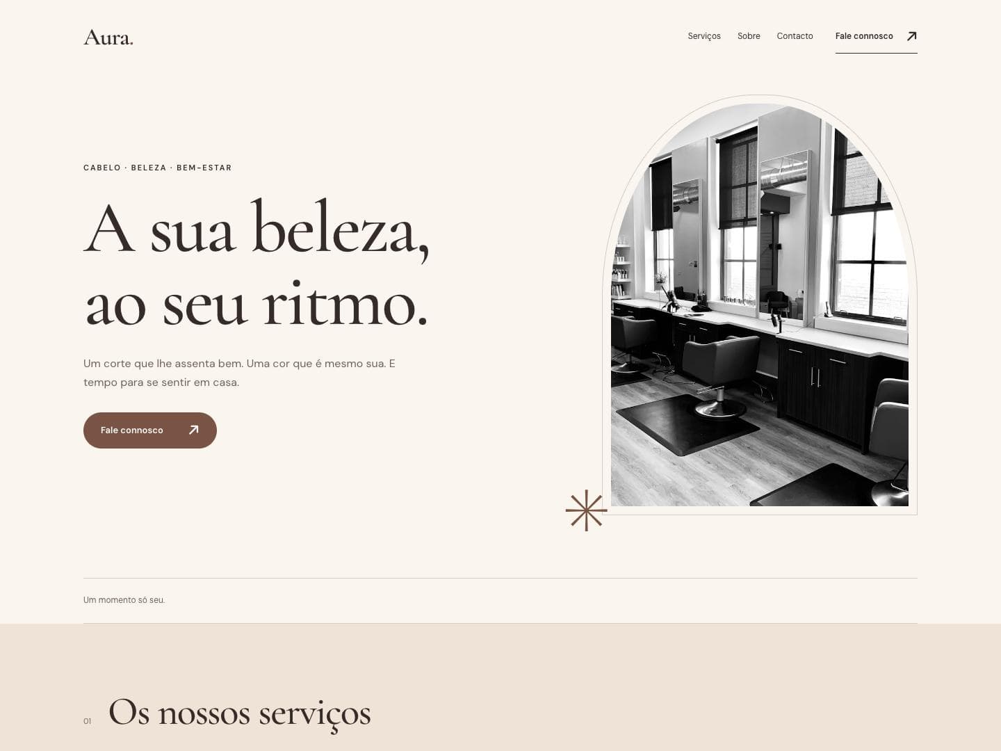 Site de exemplo do modelo Atelier