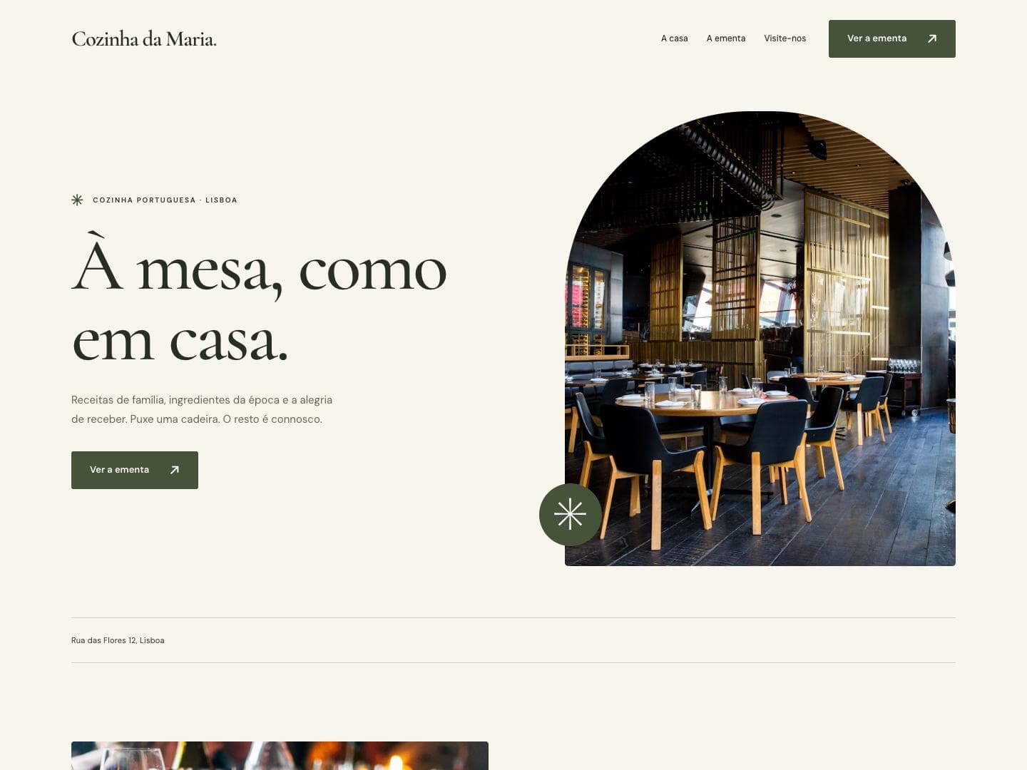 Site de exemplo do modelo Bistro