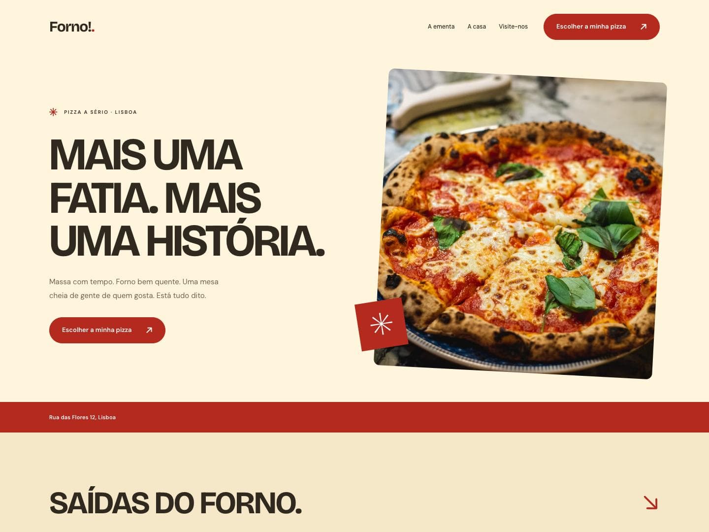 Site de exemplo do modelo Bold