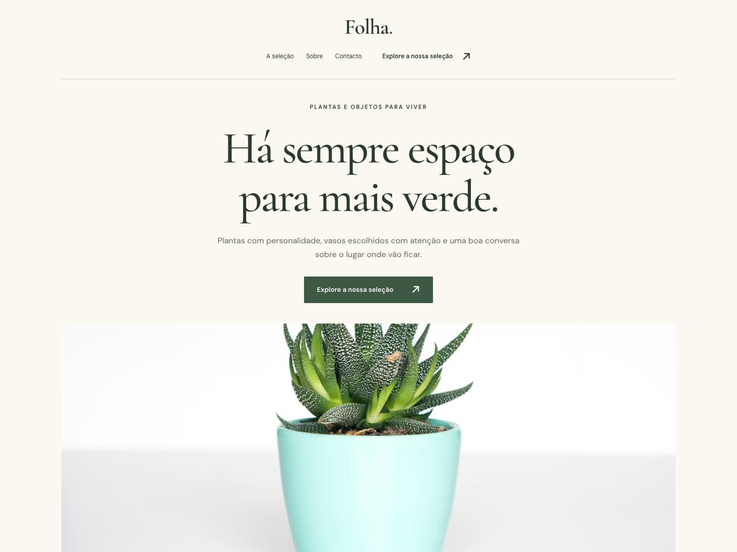 Site de exemplo do modelo Boutique