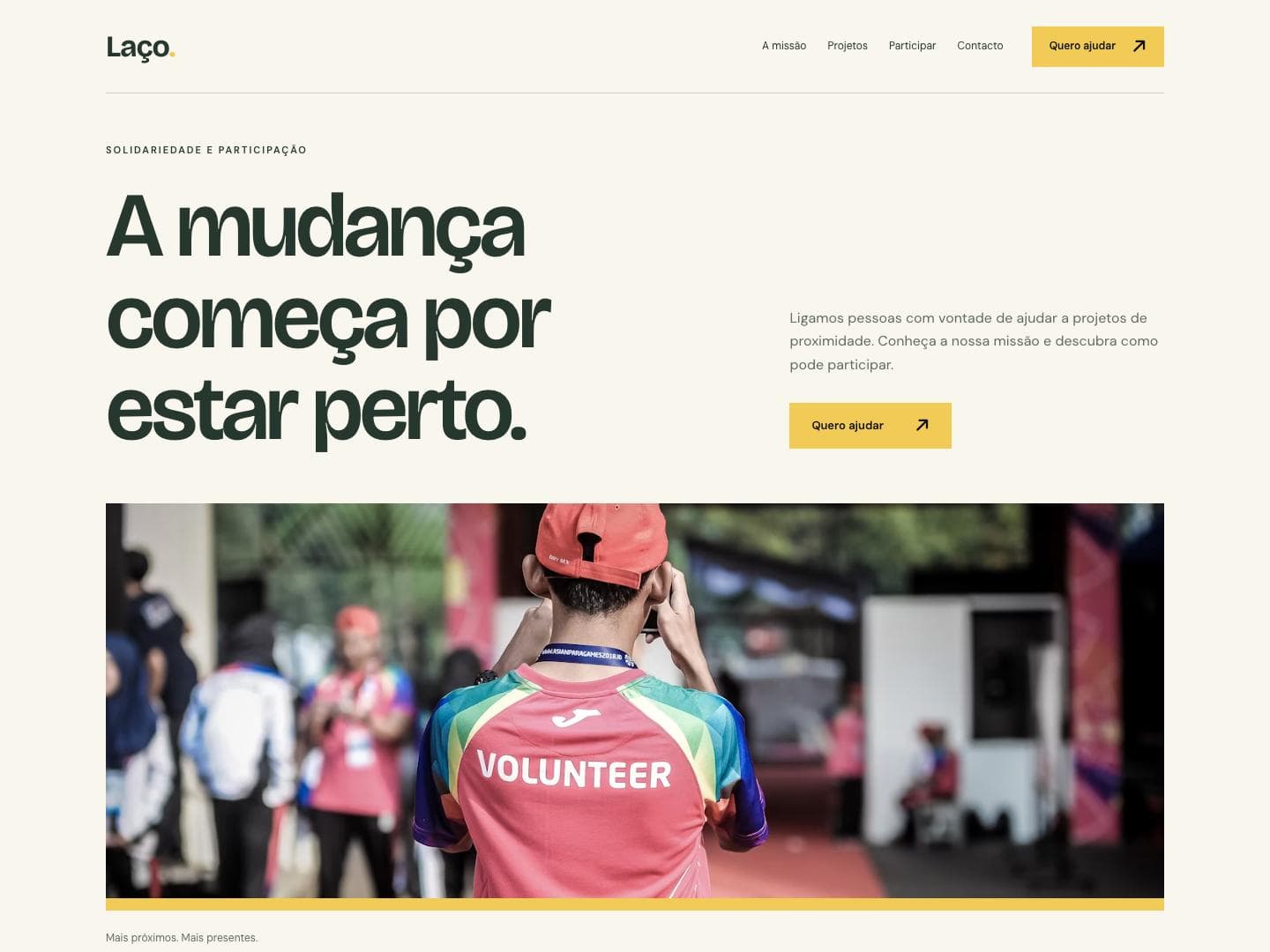 Site de exemplo do modelo Causa