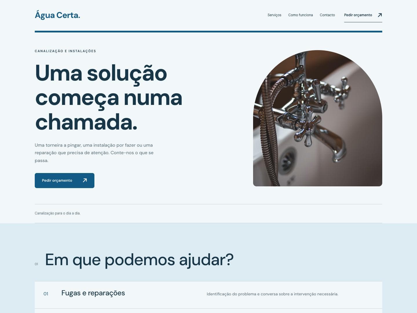 Site de exemplo do modelo Fluxo