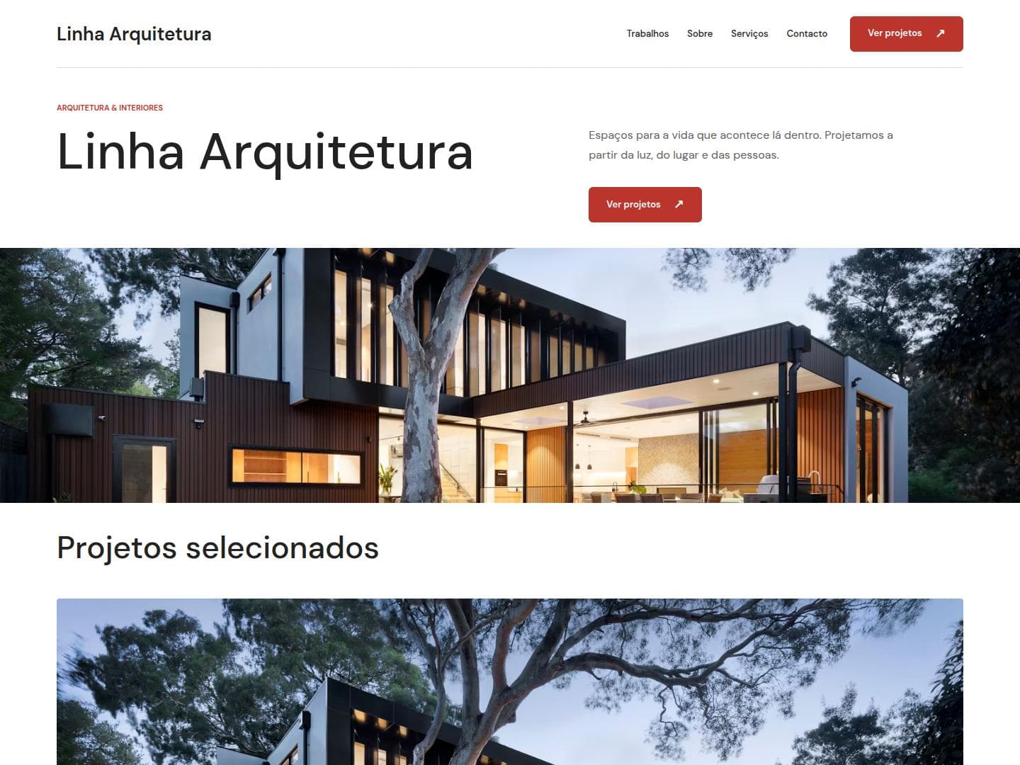 Site de exemplo do modelo Forma