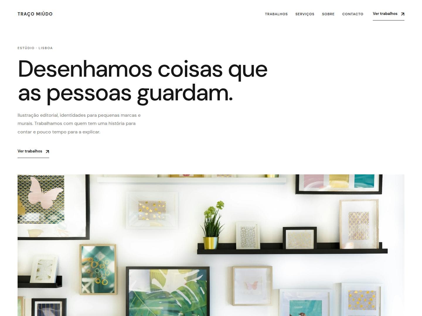 Site de exemplo do modelo Galeria