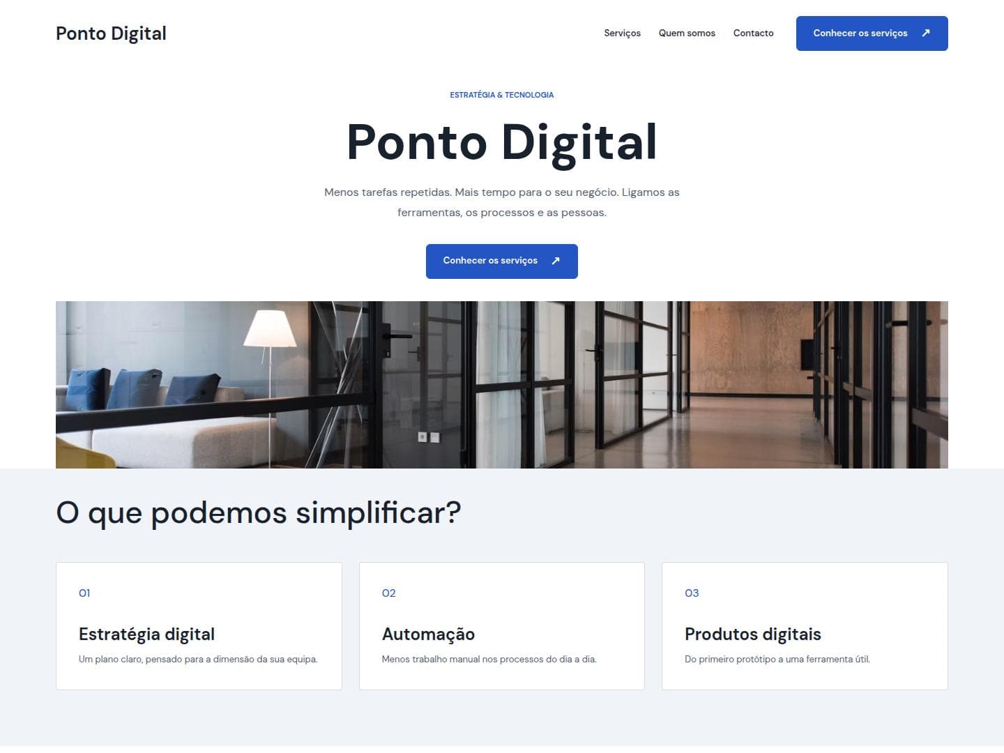 Site de exemplo do modelo Nexo