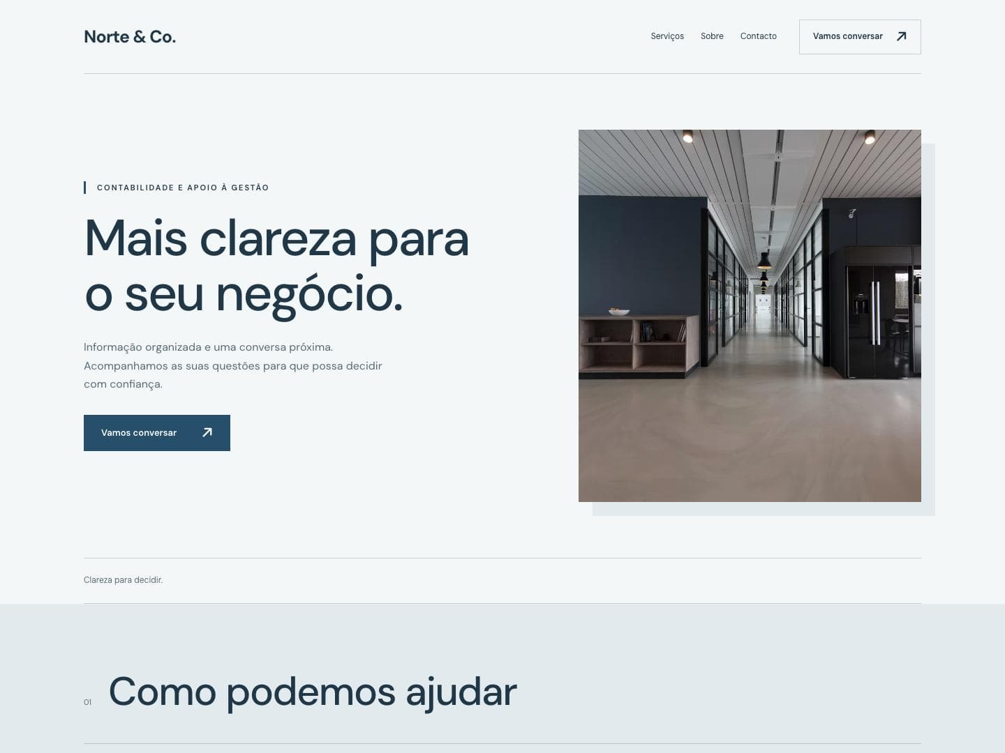 Site de exemplo do modelo Practice