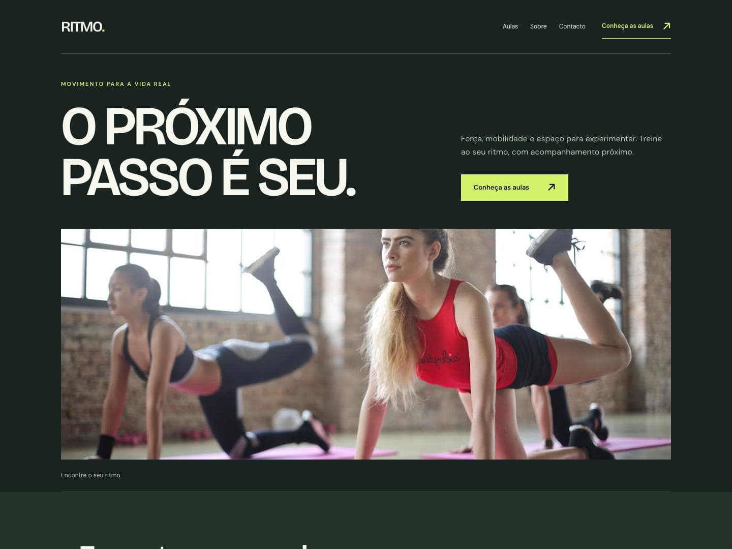 Site de exemplo do modelo Pulse