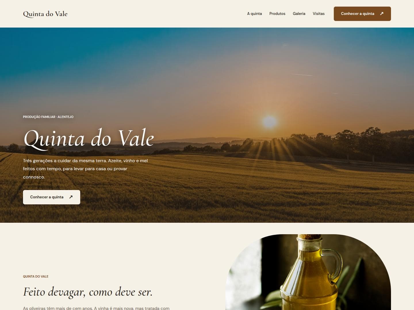 Site de exemplo do modelo Terra
