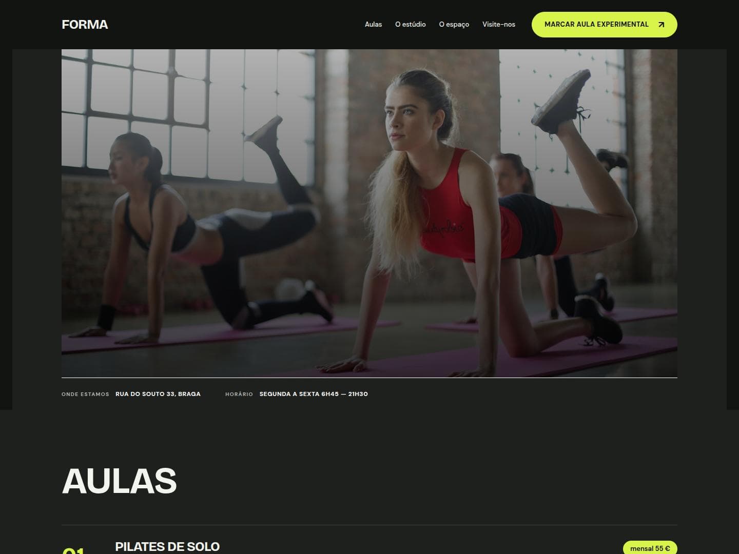 Site de exemplo do modelo Treino